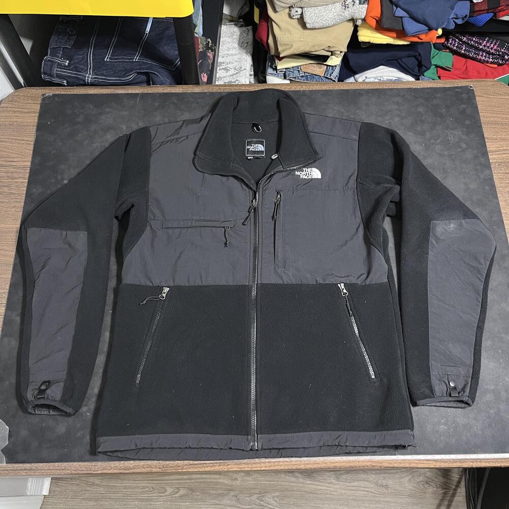 The North Face Polartec Jacket Mens Medium Black Fleece Full Zip Colorblock